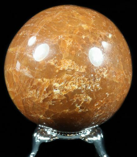 Polished, Orange Calcite Sphere - Madagascar #55096